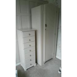 Wardrobe and chest of drawers