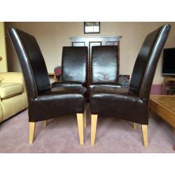 Leather dining chairs for covering