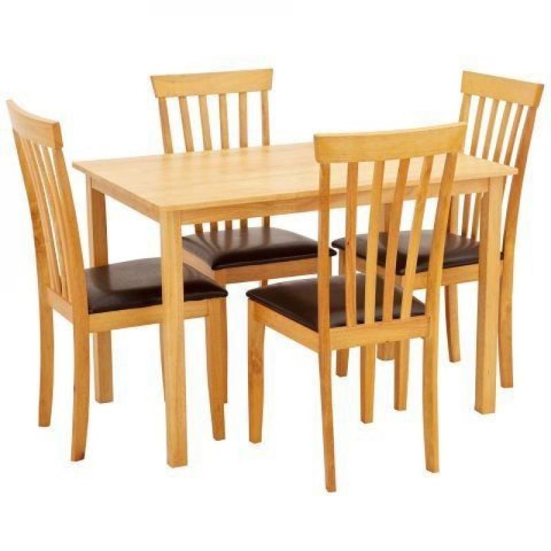 Brand new oak dinning table with 4 chairs- Delivery available