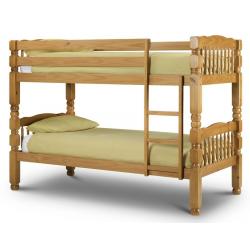 **7-DAY MONEY BACK GUARANTEE!**- Amazon Pine Solid Wooden Bunk Bed / Double bed with Mattresses