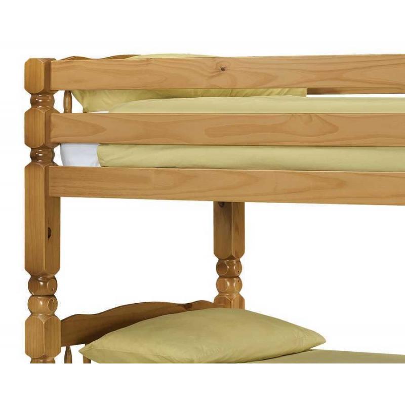 **7-DAY MONEY BACK GUARANTEE!**- Amazon Pine Solid Wooden Bunk Bed / Double bed with Mattresses