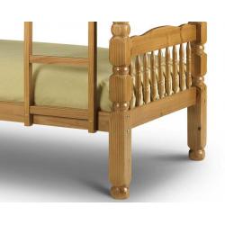 **7-DAY MONEY BACK GUARANTEE!**- Amazon Pine Solid Wooden Bunk Bed / Double bed with Mattresses