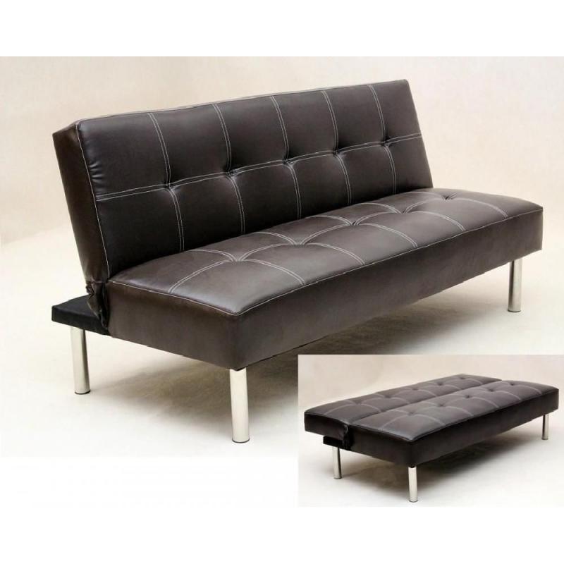 BRAND NEW- Italian Leather Sofa Bed in black or brown- Sofabed- SAME/NEXT DAY DELIVERY!