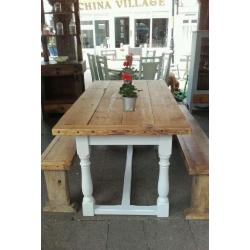 bespoke pine farmhouse table