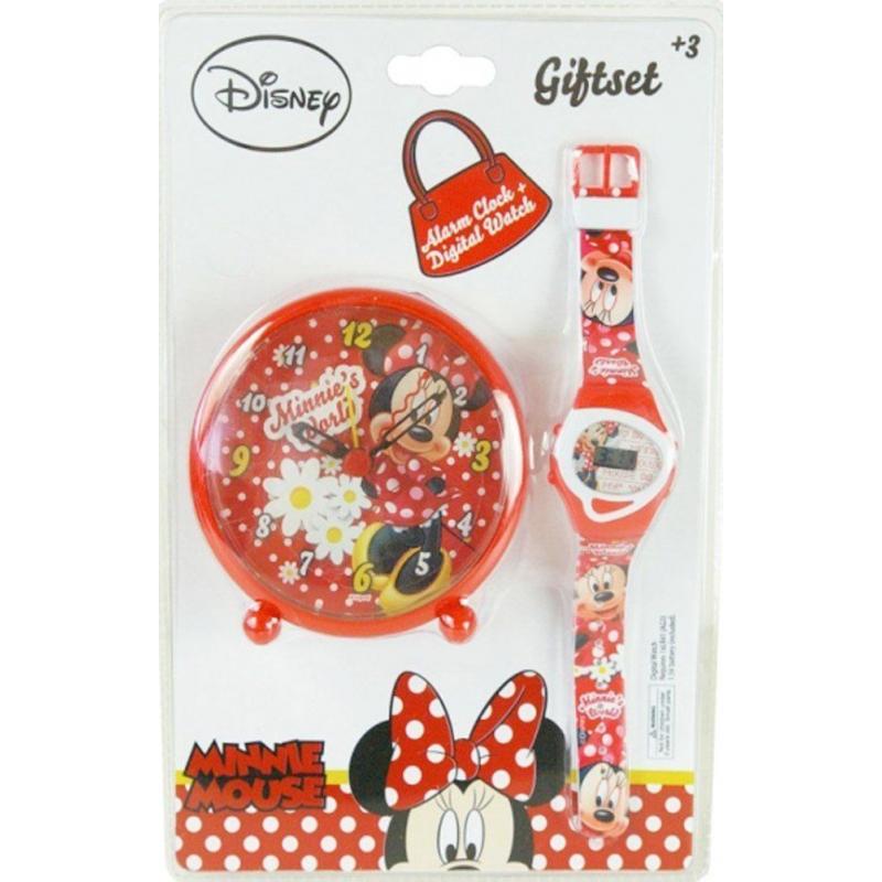 Minnie Mouse Alarm Clock & LCD Watch GIft Set (Ages 3+) **BRAND NEW**