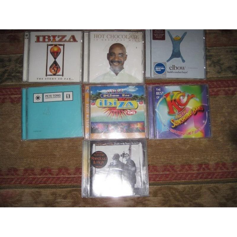 7 x mixed CD albums in cases, excellent