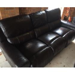 3 seater leather sofa plus single seater