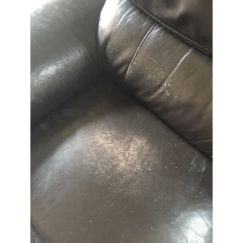 3 seater leather sofa plus single seater