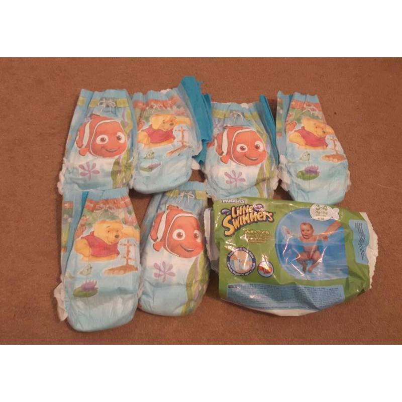 6 Swimming Nappies Size 3-4