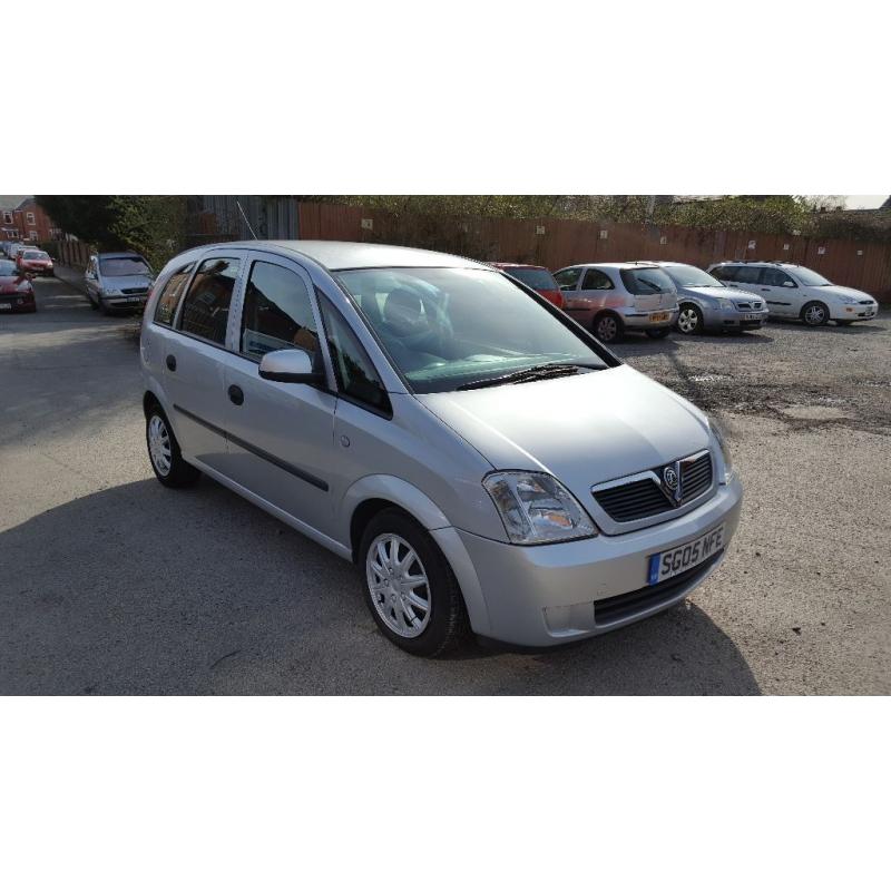 VAUXHALL MERIVA 1.4 2005 5 DOOR MPV WITH LONG MOT AND FULL SERVICE HISTORY HPI CLEAR