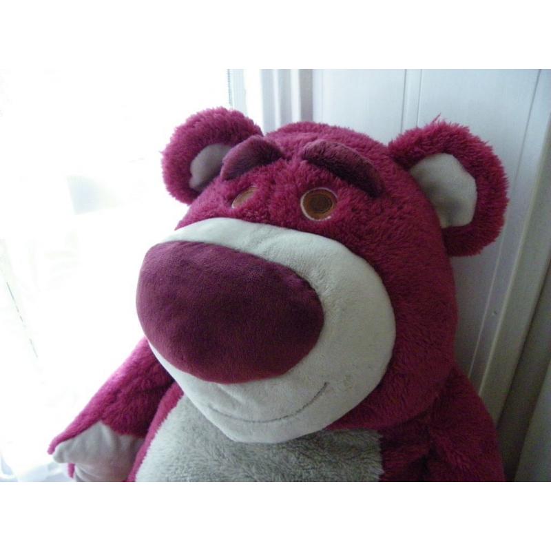 Disney Extra Large Soft Plush Lotso Huggin Bear from Toy Story 22" Tall- Ex Cond