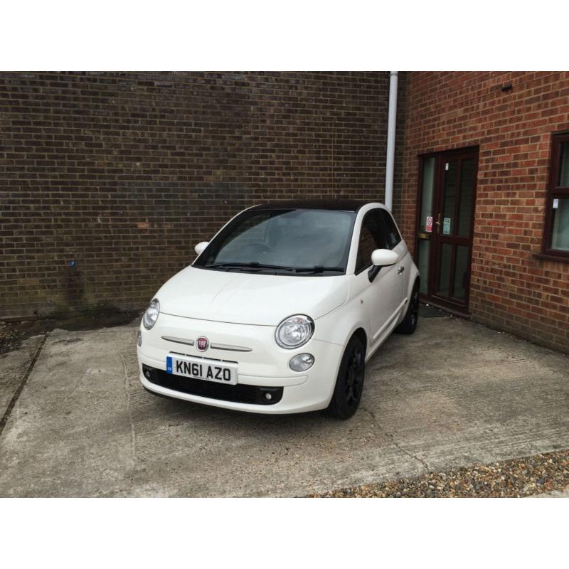 Fiat 500 0.9 TwinAir Plus 2011(61) *Full Service History*Finance*White*Leather*