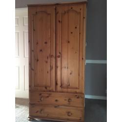 Solid pine wardrobe