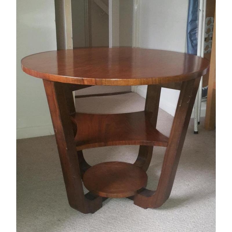 Art Deco Walnut Veneer Coffee Table