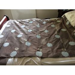 Pair of John Lewis eyelet curtains, chocolate brown, excellent condition