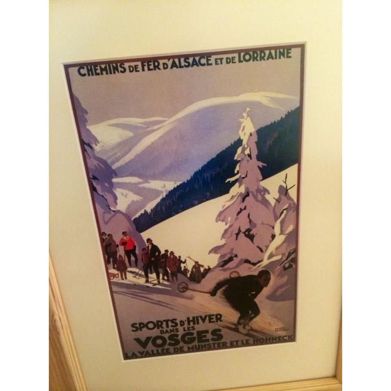 Sports d'Hiver dans les Vosges Giclee Print by Roger Broders