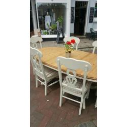 pine extending table and chairs