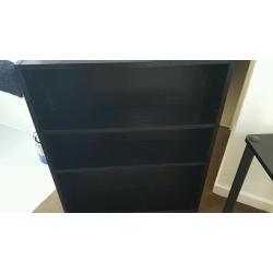 black book shelf and side table