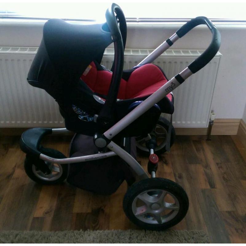 Mothercare my3 pram car seat and accessories