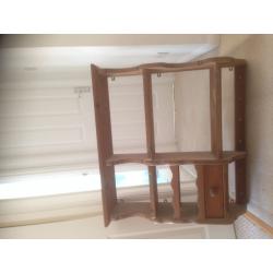 Penny Pine wine rack and wall shelf