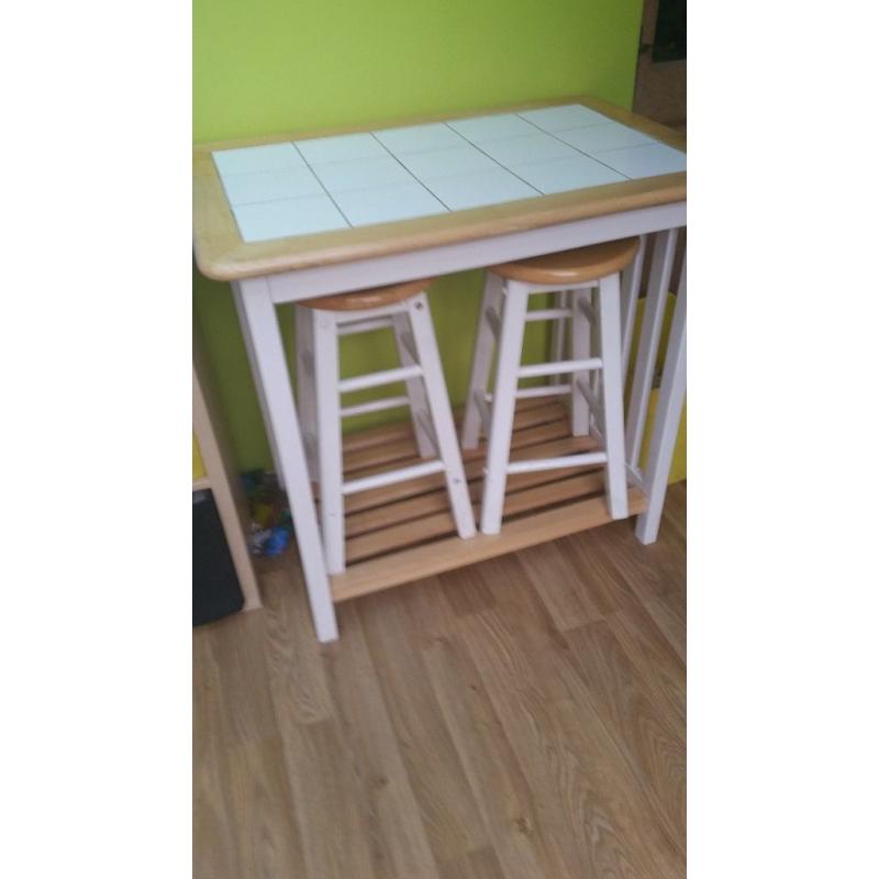 table with stools