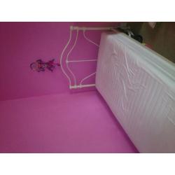 White 'next' single bed frame