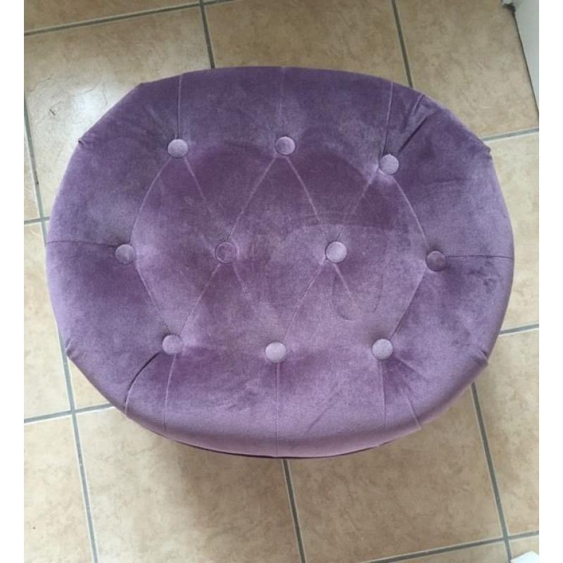 Chesterfield Style Purple Stool