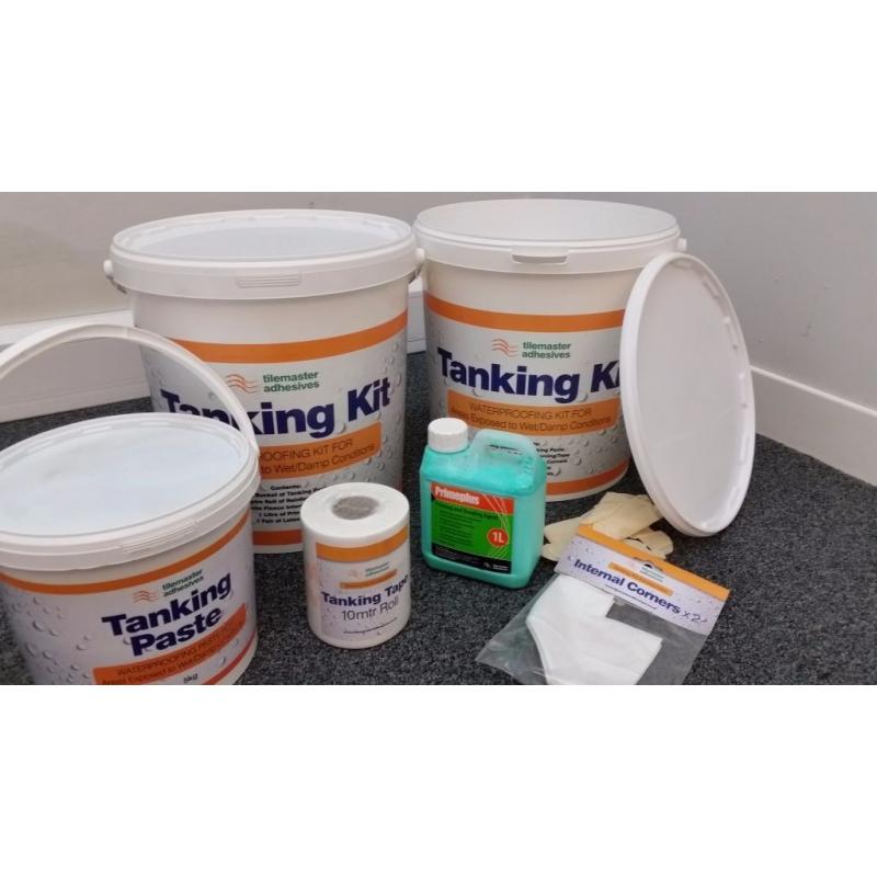 TILEMASTER ADHESIVES TANKING KIT to waterproof a shower area - 2 available