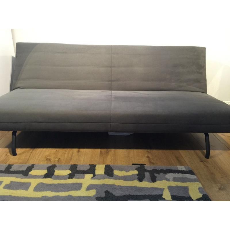 Next Sofa Bed Faux Grey Suede