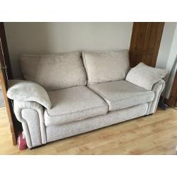 Cream/Beige Burbank 3 Seater Sofa & 2 Seater Sofabed