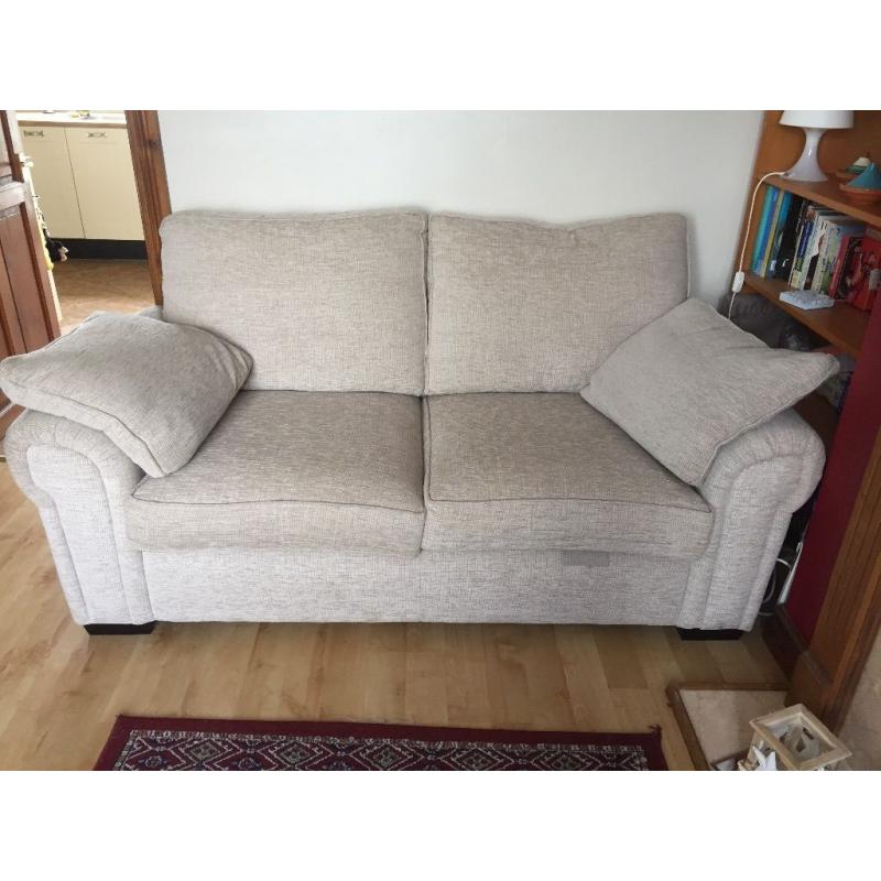 Cream/Beige Burbank 3 Seater Sofa & 2 Seater Sofabed