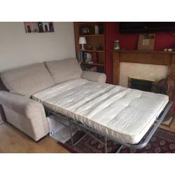 Cream/Beige Burbank 3 Seater Sofa & 2 Seater Sofabed