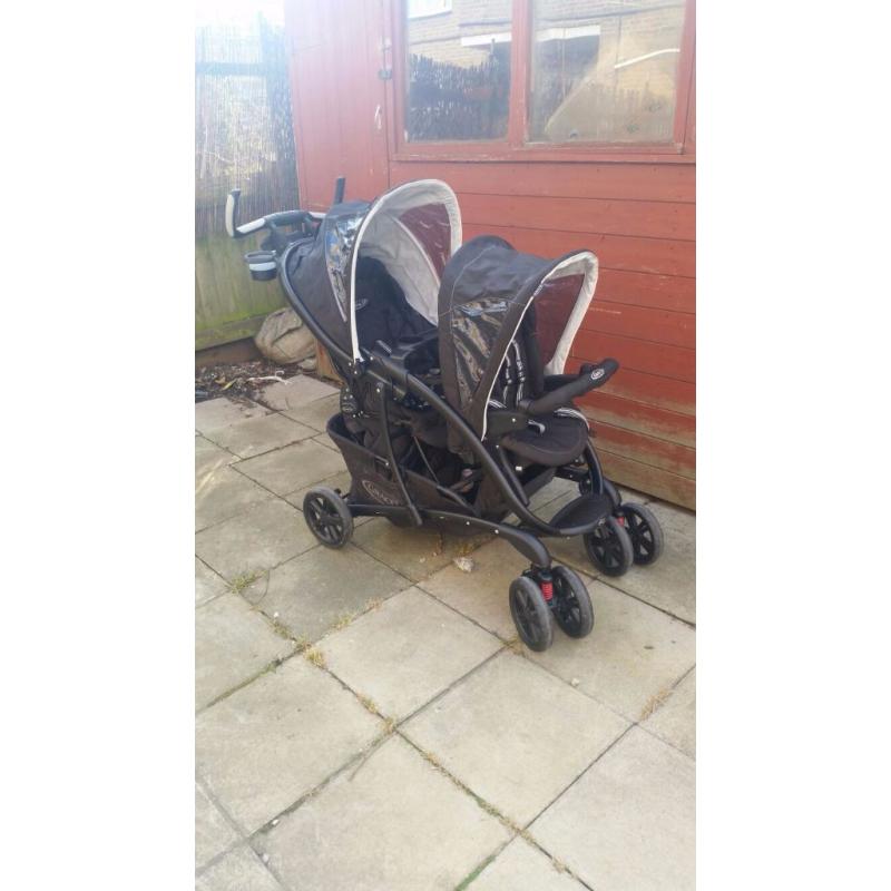 Twin Graco Pram!!! Quality Sturdy frame provides safety & comfort for your child!