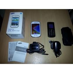 Samsung Galaxy Fame White Boxed Tesco Network & Samsung GT E2121b Black Unlocked.