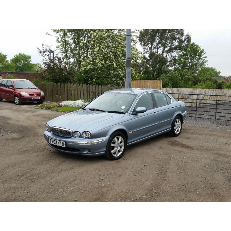 53 REG JAGUAR X-TYPE 2.0D 5DR BLUE FULL LEATHER MOT-NOV OUTSTANDING VERY CHEAP CAR BARGAIN CARS