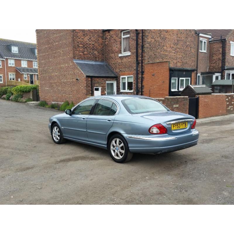 53 REG JAGUAR X-TYPE 2.0D 5DR BLUE FULL LEATHER MOT-NOV OUTSTANDING VERY CHEAP CAR BARGAIN CARS