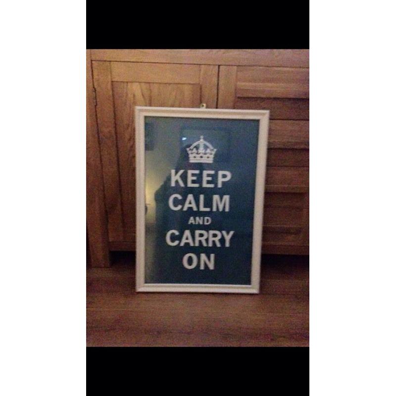 Keep calm and carry on photo frame