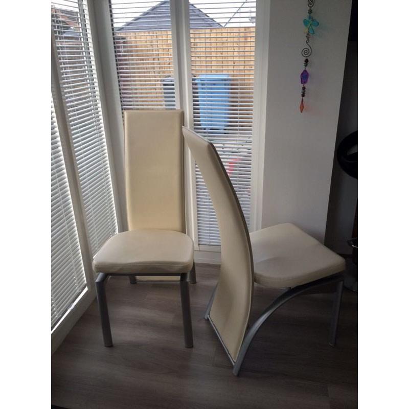 High Back Dining Chairs x 4