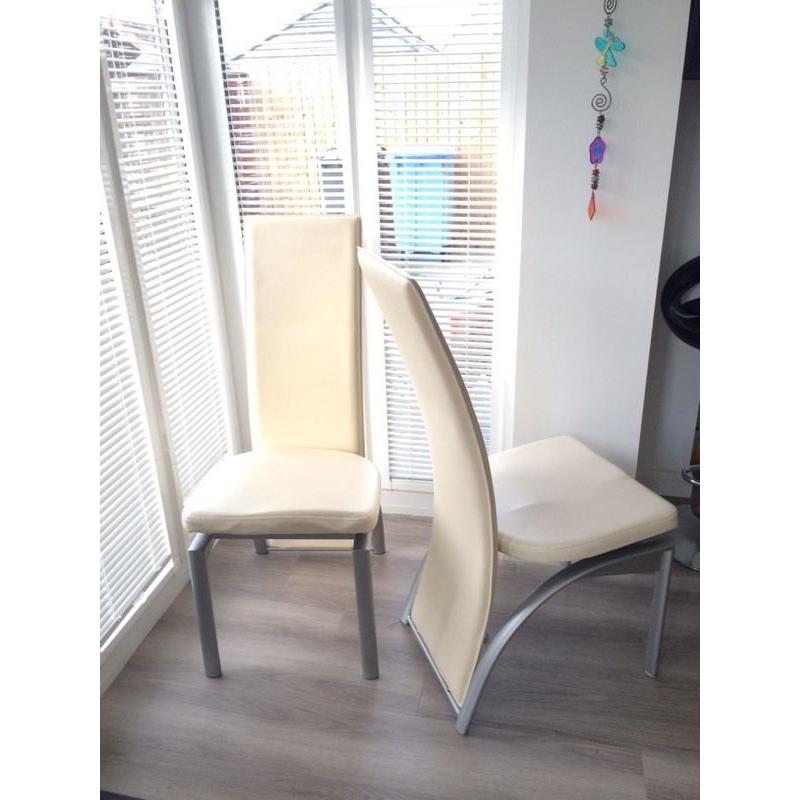 High Back Dining Chairs x 4