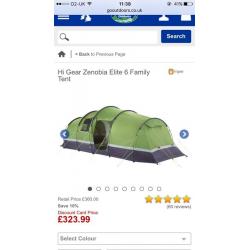 6 Man Hi hear Zenobia tent with porch and carpet