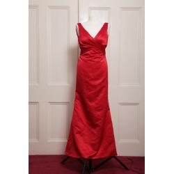 Red Satin Prom / Bridesmaid Dress Size 10 NEVER WORN