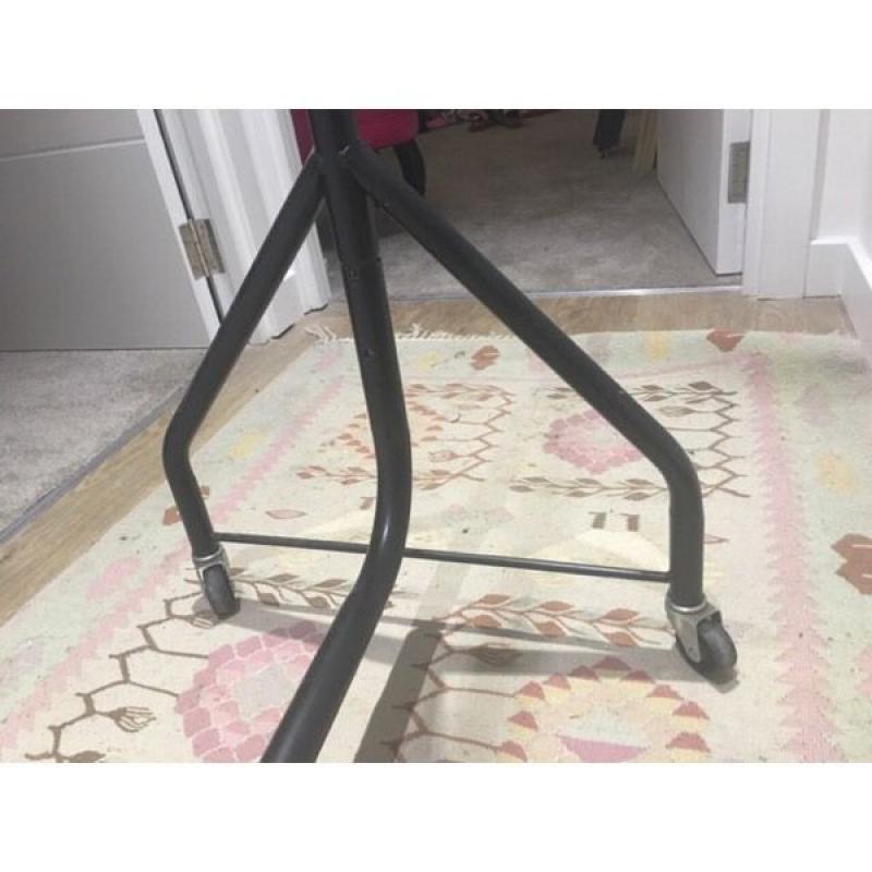 Huge industrial clothes rail on wheels