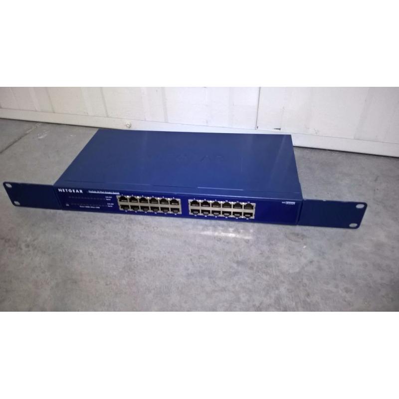 Netgear ProSafe JGS524 24-port Gigabit Rackmount Switch - Excellent Condition - 2 Available