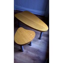 oak coffee tables x2