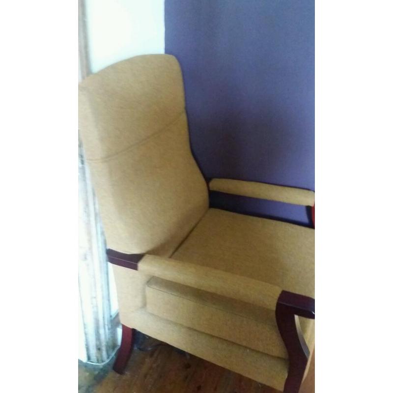 Mid-Century Show Wood Upholstered Chai