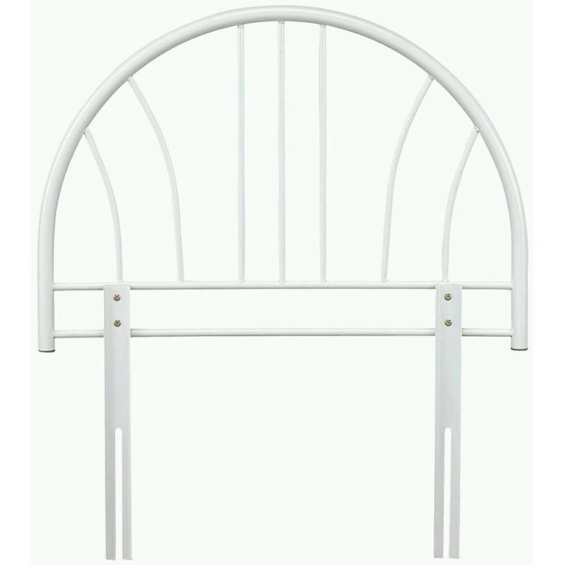 New single Modern Annabelle Metal Headboard in white gloss