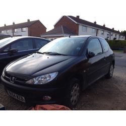 Black Peugeot 206 Zest 1.1. 3-door 54 reg