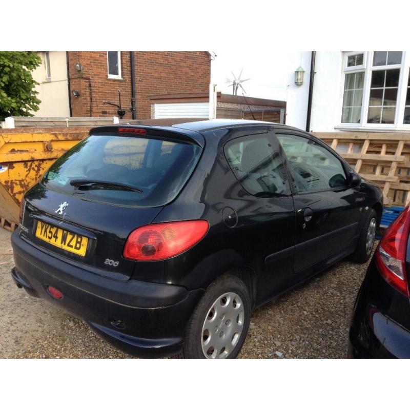 Black Peugeot 206 Zest 1.1. 3-door 54 reg