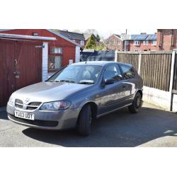 Reliable Nissan Almera S 1.5 Petrol 2003 - Good condition - Long MOT