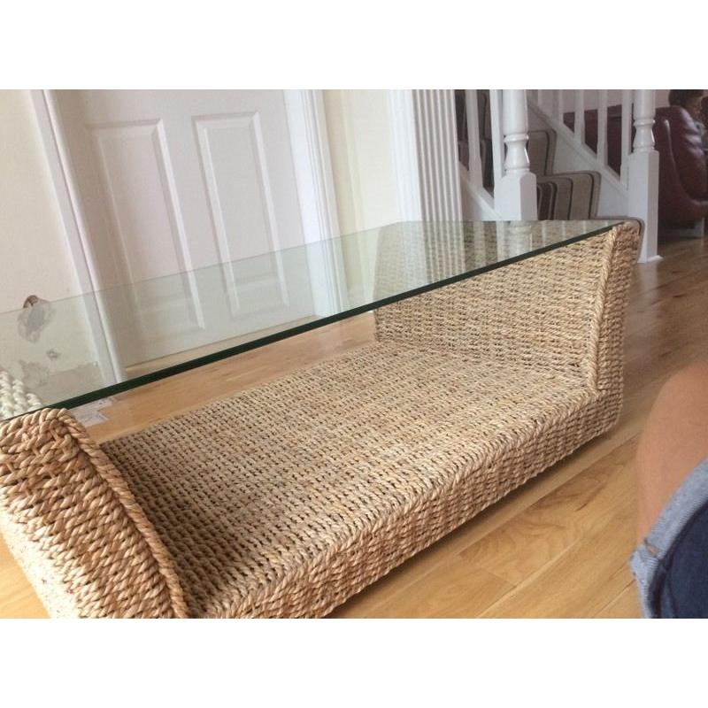 Conservatory sofa and matching glass top table from Next